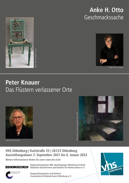 VHS Ausstellung Anke Otto und Peter Knauer 2.9.2021 bis zum 6.1.2022